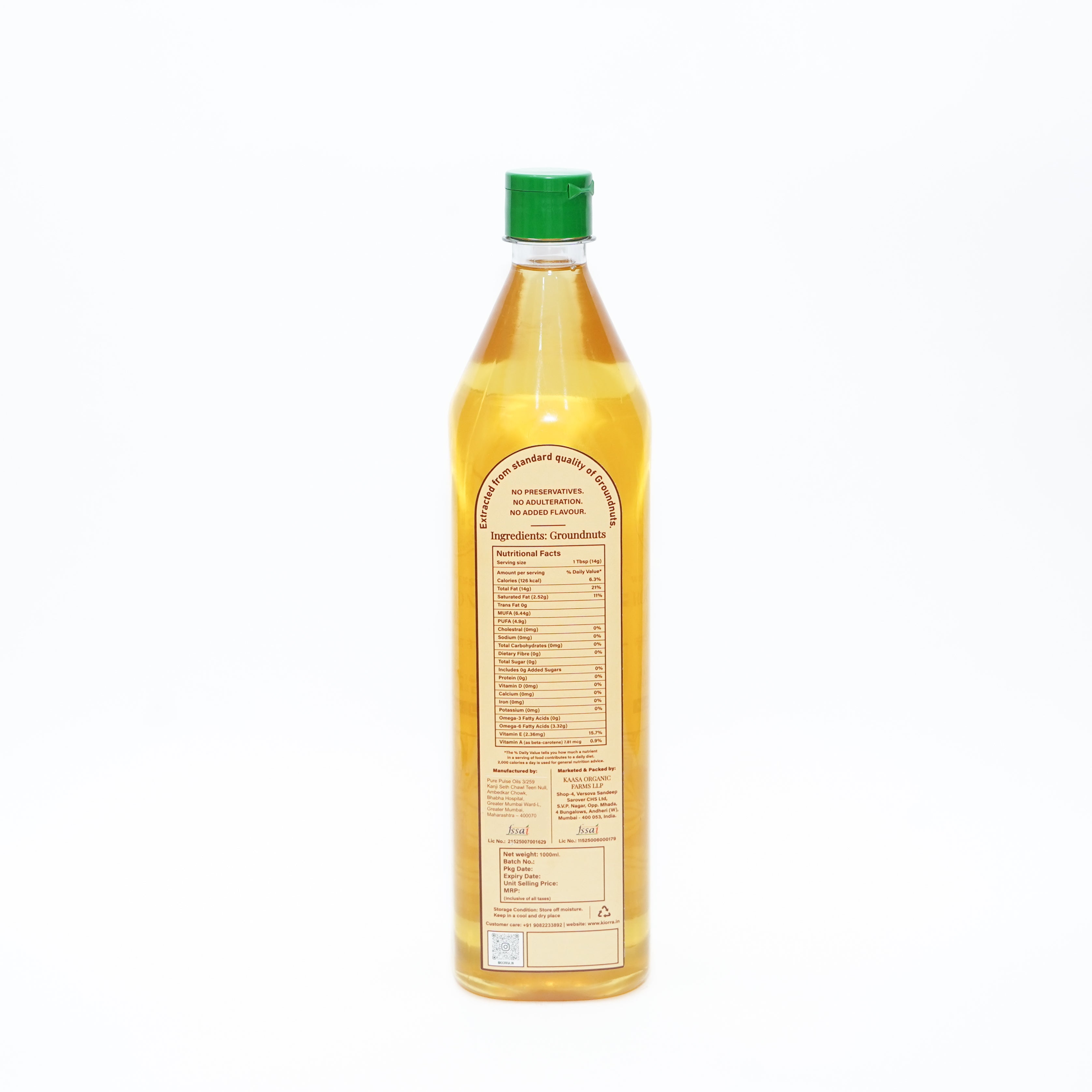Kiorra Wood-Pressed Groundnut Oil