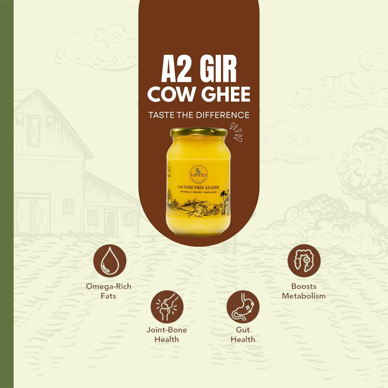 Kiorra A2 Gir Cow Ghee – Pure, Nutrient-Rich, and Traditionally Crafted
