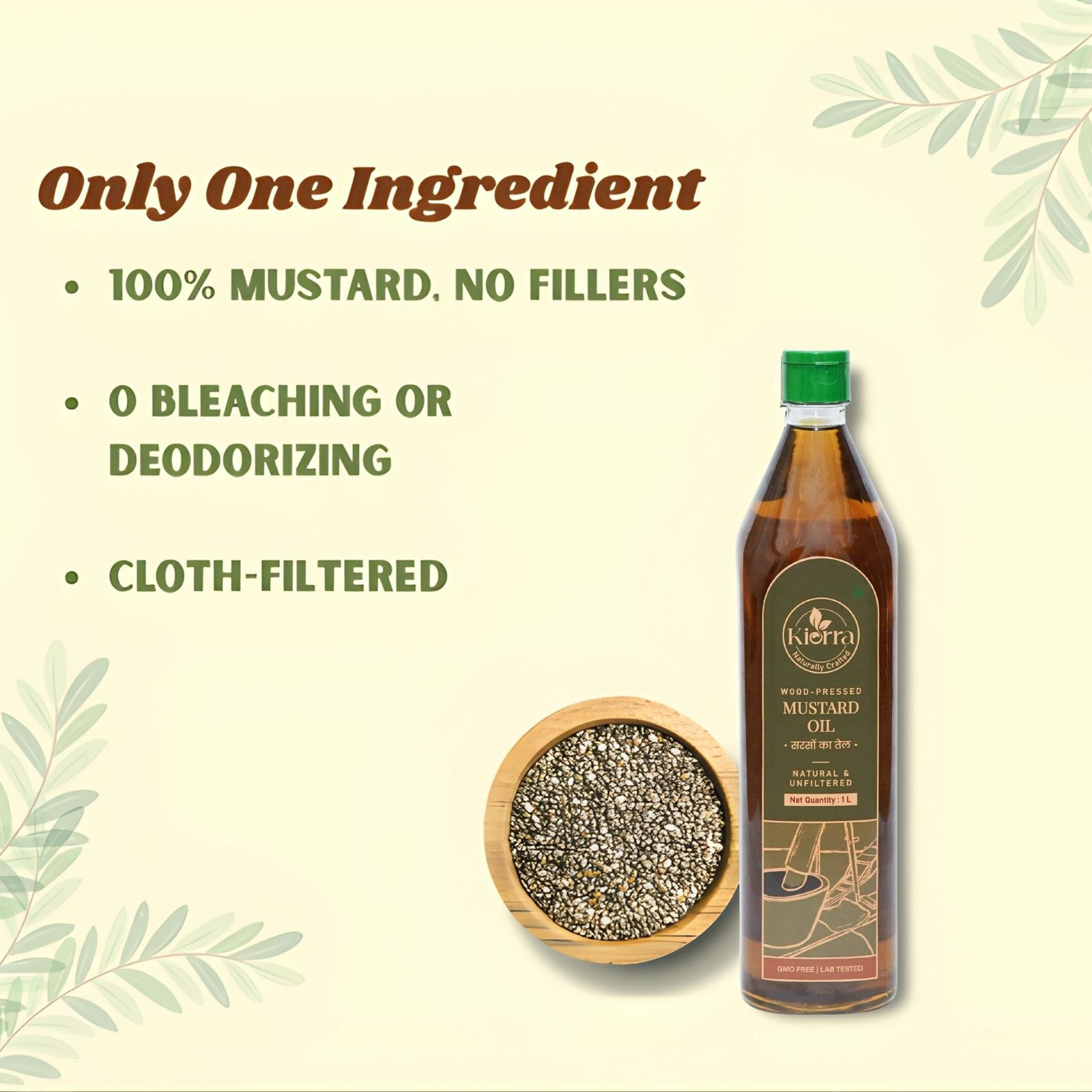 Kiorra Wood-Pressed Mustard Oil